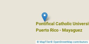 Location of Pontifical Catholic University of Puerto Rico-Mayaguez