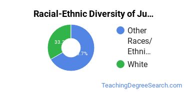 Racial-ethnic diversity of Middle School Education & Teaching majors at Thomas University