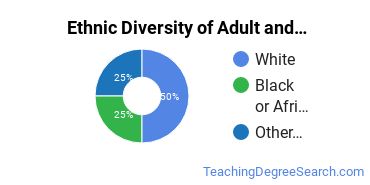 Adult Education Administration Majors in HI Ethnic Diversity Statistics