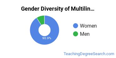 Multilingual Education Majors in RI Gender Diversity Statistics